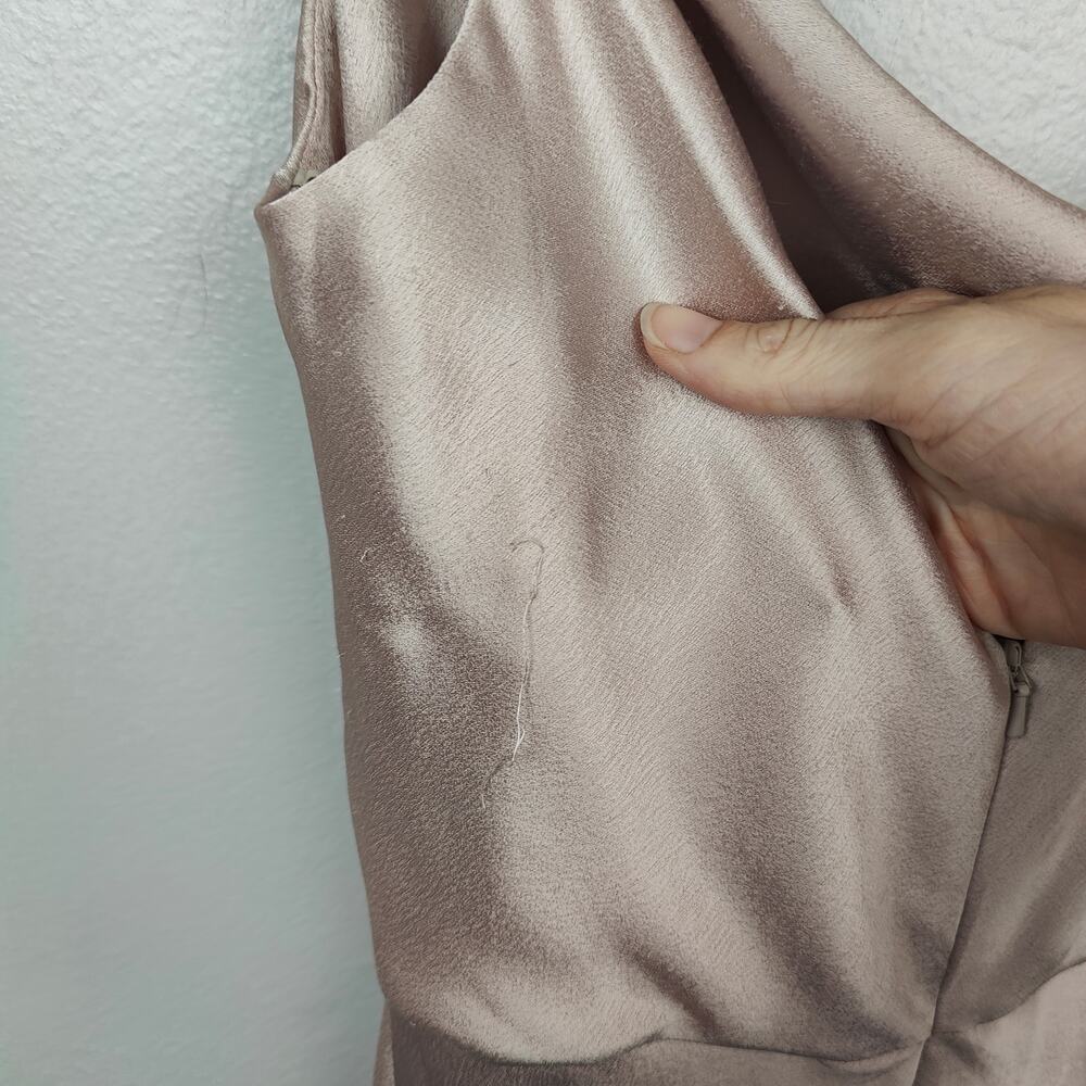 Jenny Yoo Satin Maxi Dress in Champagne - Picture 5 of 11